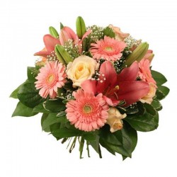 Bouquet Gerberas, Rosas e Lirios